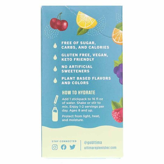 Ultima Replenisher Electrolyte Drink Mix Packets, ULTR
